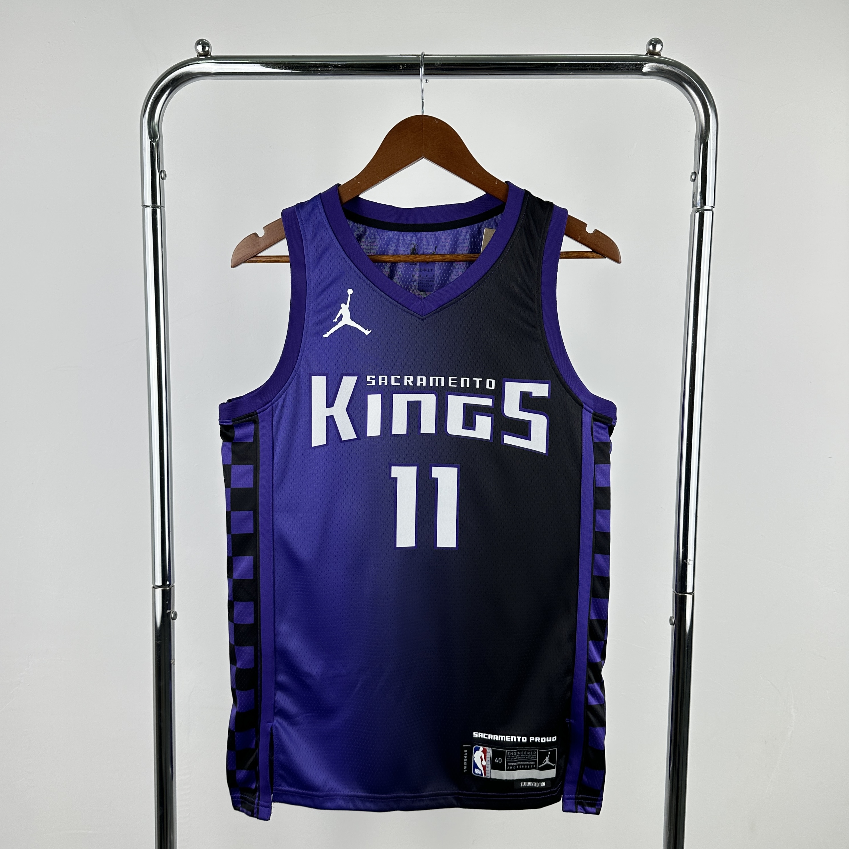 Men Sacramento Kings 11 Sabonis Purple Season 2024 NBA Jersey